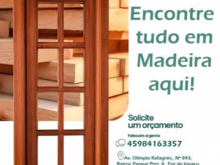 Encontre tudo em madeira aqui!