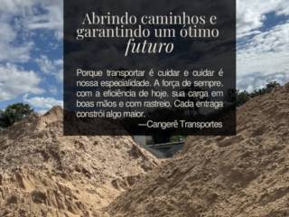 Areia para sua obra? Conte com a Cangerê Transportes em Mineiros!