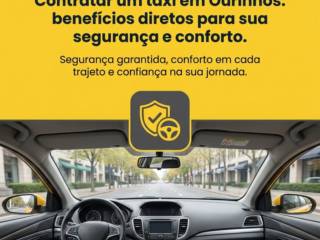 Contratar um táxi em Ourinhos: benefícios diretos para sua segurança e conforto