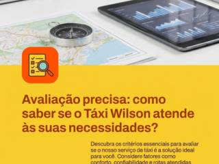 Avaliação precisa: como saber se o Táxi Wilson atende às suas necessidades?