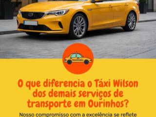 O que diferencia o Táxi Wilson dos demais serviços de transporte em Ourinhos?