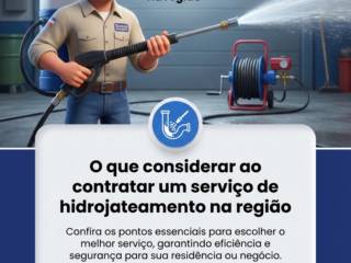 O que considerar ao contratar um serviço de hidrojateamento na região