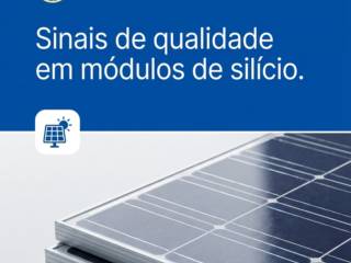 Sinais de qualidade em módulos de silício.