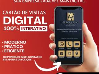 Cartão de visitas digital 100% interativo