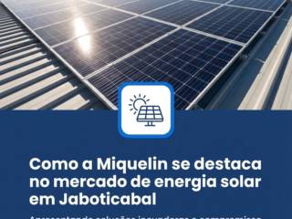 Como a Miquelin se destaca no mercado de energia solar em Jaboticabal