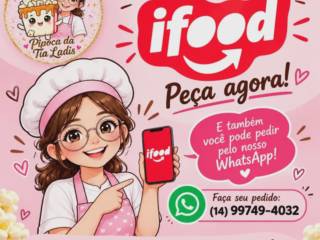 Pipoca Gourmet da Tia Ladis agora no iFood!