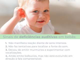 Sinais de deficiências auditivas em bebês: