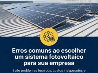 Erros comuns ao escolher um sistema fotovoltaico para sua empresa