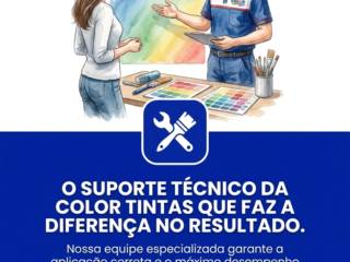 O suporte técnico da Color Tintas que faz a diferença no resultado