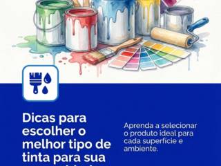 Dicas para escolher o melhor tipo de tinta para sua necessidade