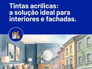 Tintas acrílicas: a solução ideal para interiores e fachadas