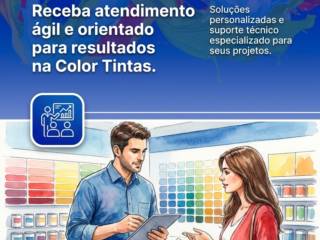 Receba atendimento ágil e orientado para resultados na Color Tintas
