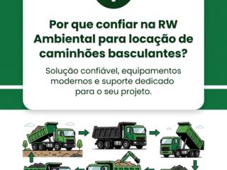 Por que confiar na RW Ambiental para locação de caminhões basculantes?