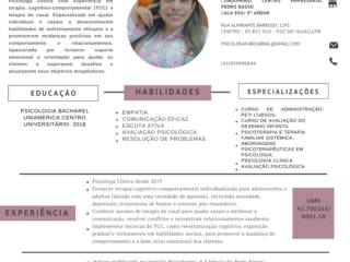 Currículo Fabiana Cabral