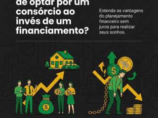 Quais os benefícios de optar por um consórcio ao invés de um financiamento?