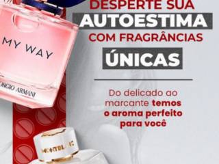 Os melhores itens de perfumaria você encontra aqui, na Drogashop em Mineiros!