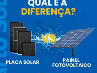 Qual a diferença entre placa solar e painel fotovoltaico?