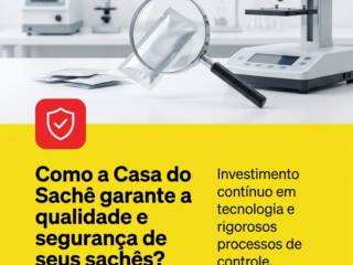 Como a Casa do Sachê garante a qualidade e segurança de seus sachês?