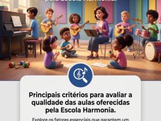 Principais critérios para avaliar a qualidade das aulas oferecidas pela Escola Harmonia