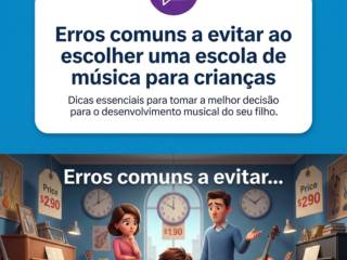 Erros comuns a evitar ao escolher uma escola de música para crianças
