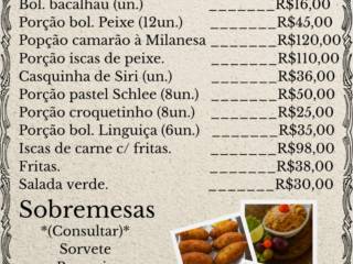 O cardápio do Restaurante Cavalo Branco Festas e Eventos