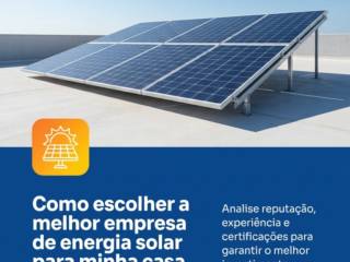 Como escolher a melhor empresa de energia solar para minha casa