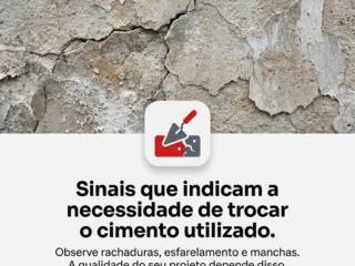 Sinais que indicam a necessidade de trocar o cimento utilizado