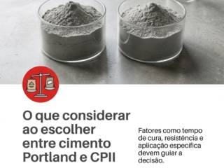 O que considerar ao escolher entre cimento Portland e CPII