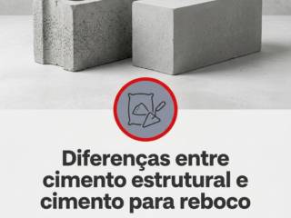Diferenças entre cimento estrutural e cimento para reboco
