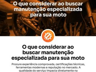 O que considerar ao buscar manutenção especializada para sua moto