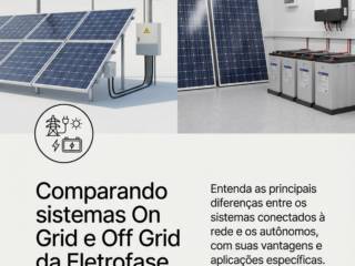 Comparando sistemas On Grid e Off Grid da Eletrofase