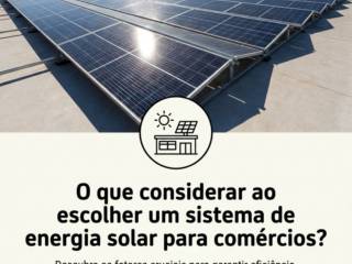 O que considerar ao escolher um sistema de energia solar para comércios?