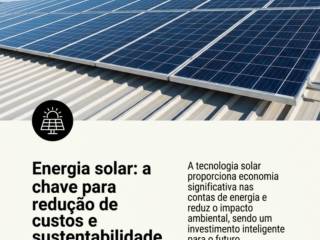 Energia solar: a chave para redução de custos e sustentabilidade