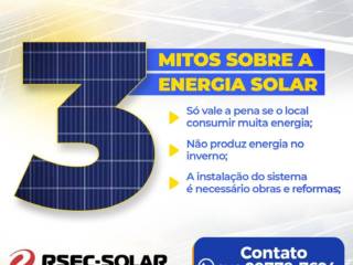 3 Mitos sobre Energia Solar