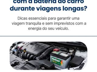 Como evitar problemas com a bateria do carro durante viagens longas?
