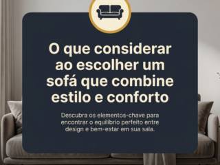 O que considerar ao escolher um sofá que combine estilo e conforto