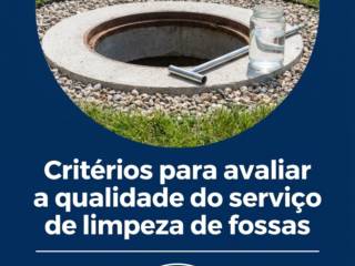 Critérios para avaliar a qualidade do serviço de limpeza de fossas