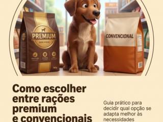 Como escolher entre rações premium e convencionais para cachorros?