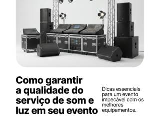 Como garantir a qualidade do serviço de som e luz em seu evento