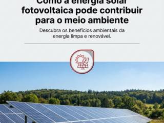 Como a energia solar fotovoltaica pode contribuir para o meio ambiente