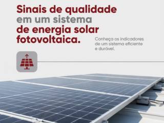 Sinais de qualidade em um sistema de energia solar fotovoltaica