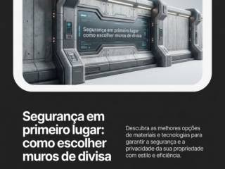 Segurança em primeiro lugar: como escolher muros de divisa