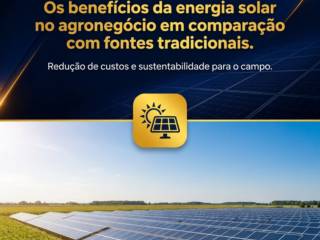 Os benefícios da energia solar no agronegócio em comparação com fontes tradicionais