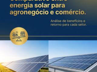 Comparativo entre energia solar para agronegócio e comércio