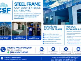 Construção moderna, rápida e eficiente com Steel Frame!
