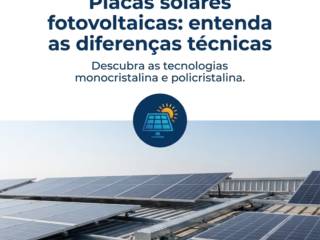 Placas solares fotovoltaicas: entenda as diferenças técnicas