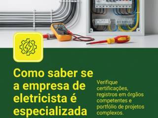 Como saber se a empresa de eletricista é especializada