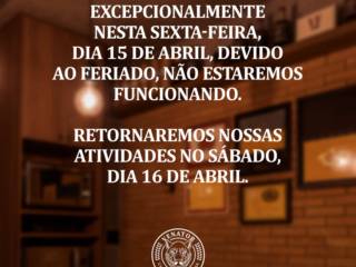 Feriado 15 de Abril!