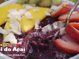 Açái com frutas naturaris, só no Rei do Açaí!