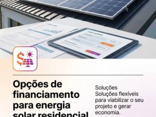 Opções de financiamento para energia solar residencial